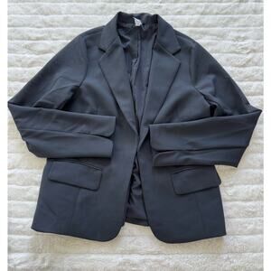 Yogalicious Scuba Powermove Black Single-Breasted Blazer Women's Size L